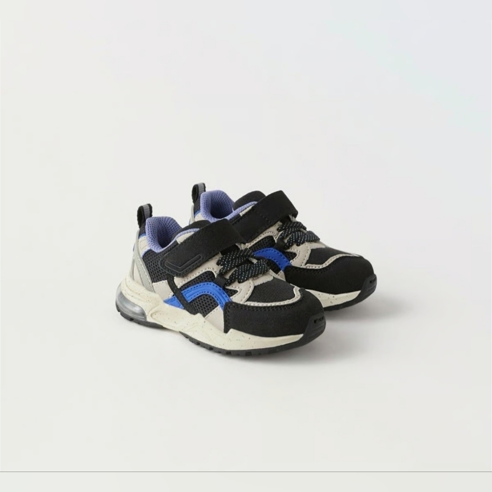 Zara Kids Black and Blue Sneakers
